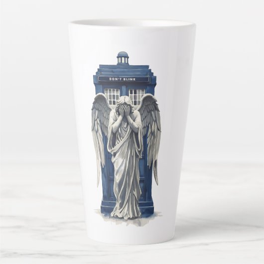Angel mit Blue Police Box 1 Milchtasse (Vorderseite)