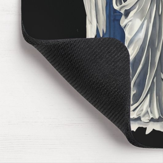 Angel mit Blue Police Box 1 Mousepad (Ecke)