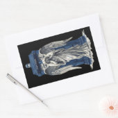 Angel mit Blue Police Box 1 Rechteckiger Aufkleber (Umschlag)