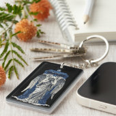 Angel mit Blue Police Box 1 Schlüsselanhänger (Vorderseite rechts)