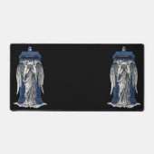Angel mit Blue Police Box 1 Schreibtischunterlage (Vorderseite)
