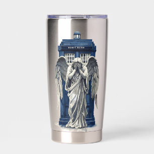 Angel mit Blue Police Box 1 Thermobecher