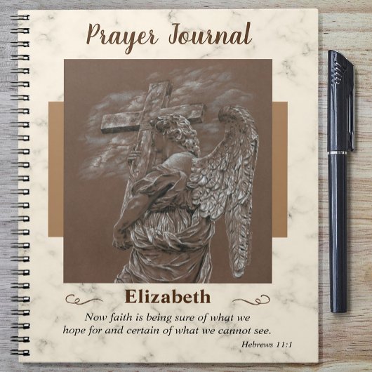 Angel mit Cross-Prayer Journal-Notebook Notizblock