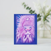 Angel mit Curls beten Postkarte (Stehend Vorderseite)