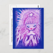 Angel mit Curls beten Postkarte (Vorne/Hinten)