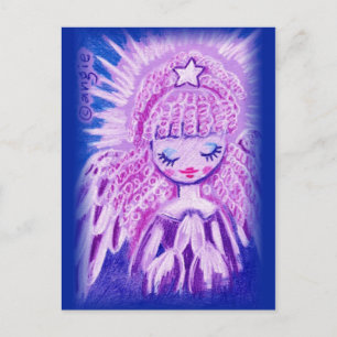 Angel mit Curls beten Postkarte