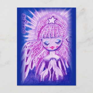 Angel mit Curls beten Postkarte