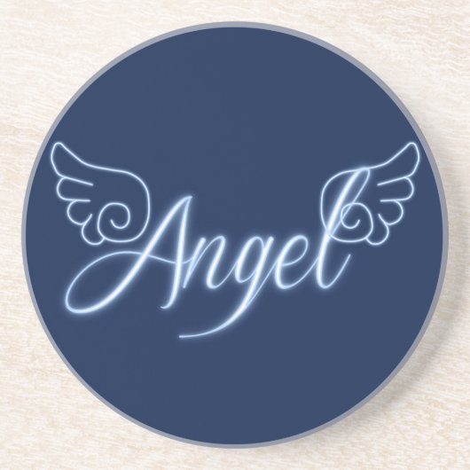 Angel mit Flügeln Getränkeuntersetzer (Vorne)