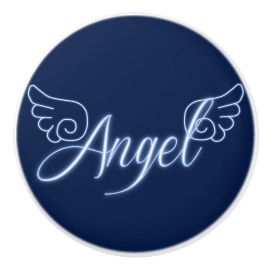 Angel mit Flügeln Keramikknauf (Vorderseite)