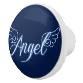 Angel mit Flügeln Keramikknauf (Rechts)