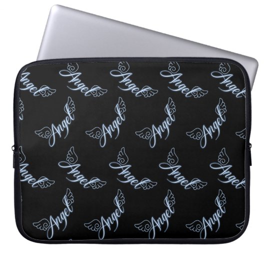 Angel mit Flügeln Laptopschutzhülle (Vorderseite)