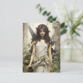 Angel mit grauen Flügeln Postkarte (Stehend Vorderseite)