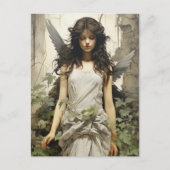Angel mit grauen Flügeln Postkarte (Vorderseite)