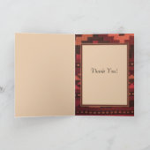 Angel mit Harfe, Set mit Süd-Western gefaltet Dankeskarte (Innenseite)