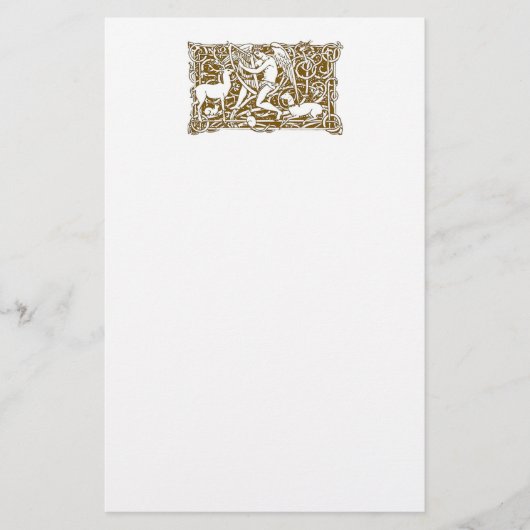 Angel mit Harp Briefpapier (Vorderseite)