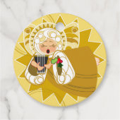 Angel mit Harp Gift Tag Geschenkanhänger (Vorderseite)
