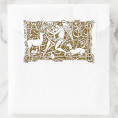 Angel mit Harp Rechteckiger Aufkleber (Tasche)