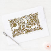 Angel mit Harp Rechteckiger Aufkleber (Umschlag)