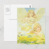 Angel mit Kranz Postkarte (Vorne/Hinten)