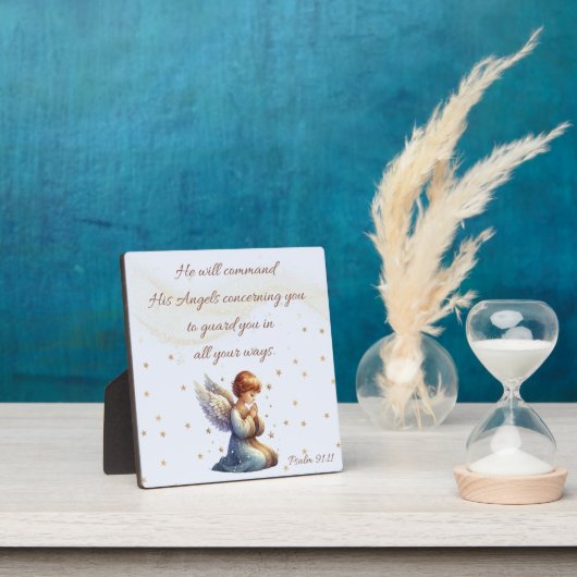 Angel mit Psalm 91:11 Fotoplatte (InSitu)