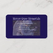 "ANGEL MIT ROSE/ERHOLUNG IN FRIEDEN" VISITENKARTE (Rückseite)