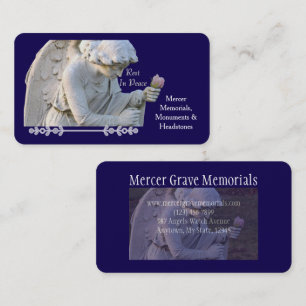 "ANGEL MIT ROSE/ERHOLUNG IN FRIEDEN" VISITENKARTE