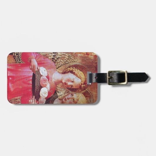 ANGEL MIT ROSE GEPÄCKANHÄNGER (Vorderseite horizontal)