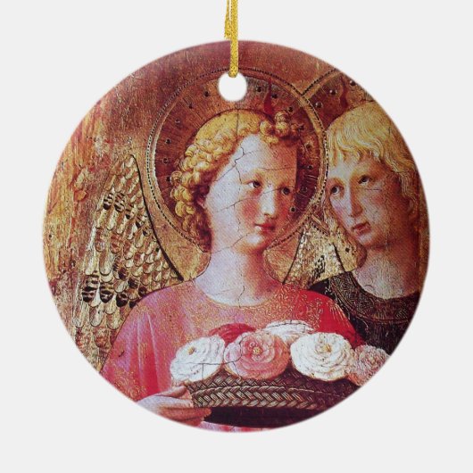 ANGEL MIT ROSE KERAMIK ORNAMENT (Hinten)