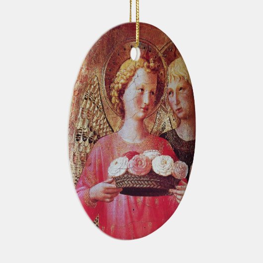 ANGEL MIT ROSE KERAMIKORNAMENT (Rechts)