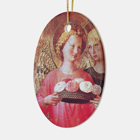 ANGEL MIT ROSE KERAMIKORNAMENT (Links)