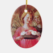 ANGEL MIT ROSE KERAMIKORNAMENT (Vorne)