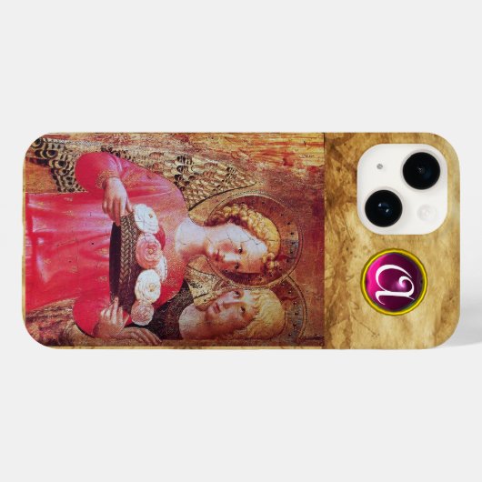 ANGEL MIT ROSE MONOGRAM Case-Mate iPhone HÜLLE (Rückseite (Horizontal))