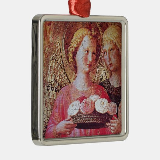 ANGEL MIT ROSE SILBERNES ORNAMENT (Rechts)