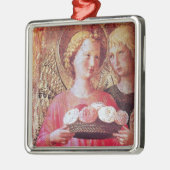 ANGEL MIT ROSE SILBERNES ORNAMENT (Links)