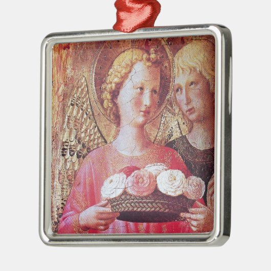 ANGEL MIT ROSE SILBERNES ORNAMENT (Links)