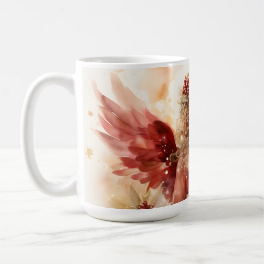 Angel mit roten Flügeln Kaffeetasse (Links)