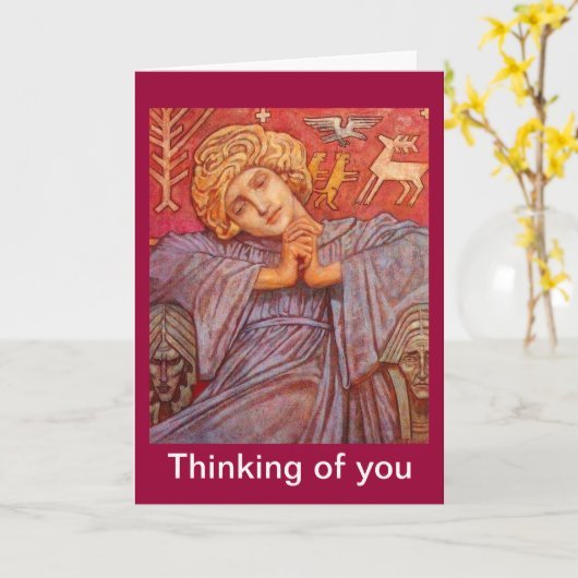 Angel mit Sitz Karte (Gelbe Blume)