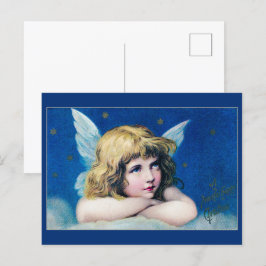 Angel mit Stars Chrismas Postkarte