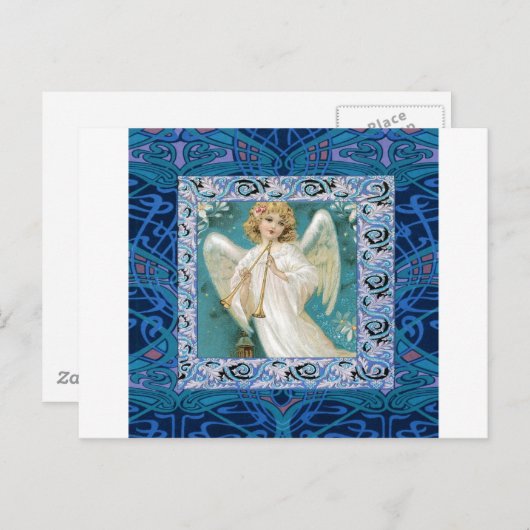 Angel mit Trumpet Postkarte (Vorne/Hinten)
