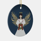 Angel Moderne neutrale Kranzflügel Halo Stars Gesc Keramik Ornament (Rechts)