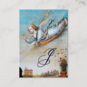 ANGEL MONOGRAM Pearl Paper Visitenkarte (Rückseite)