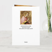 ANGEL MONOGRAM, Red Ruby Feiertagskarte (Rückseite)