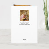 ANGEL MONOGRAM, Red Ruby Feiertagskarte (Rückseite)