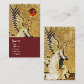 ANGEL MONOGRAM, rotes ruby Platin Visitenkarte (Vorne/Hinten)