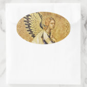ANGEL-Monogramm Ovaler Aufkleber (Tasche)