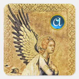 ANGEL-Monogramm Quadratischer Aufkleber