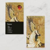 ANGEL-MONOGRAMM, Rot Ruby, Schwarz Visitenkarte (Vorne/Hinten)