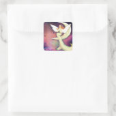 Angel Moon Mystical Stars Art von Kristy McAdams Quadratischer Aufkleber (Tasche)