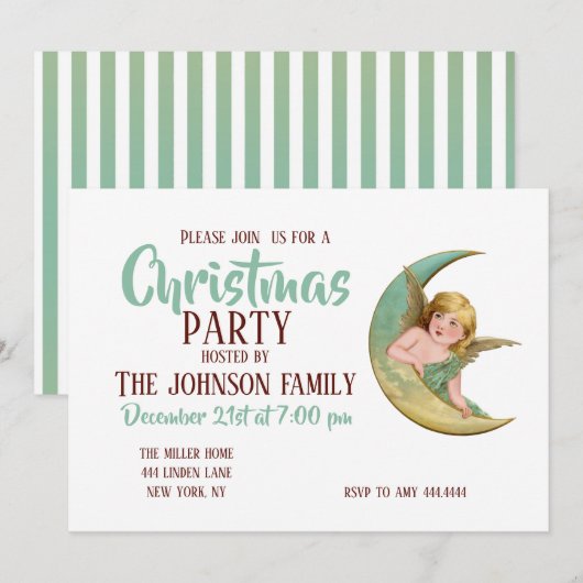 Angel Moon Painting Einladung (Vorne/Hinten)