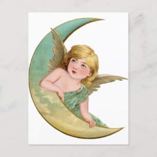 Angel Moon Painting Postkarte